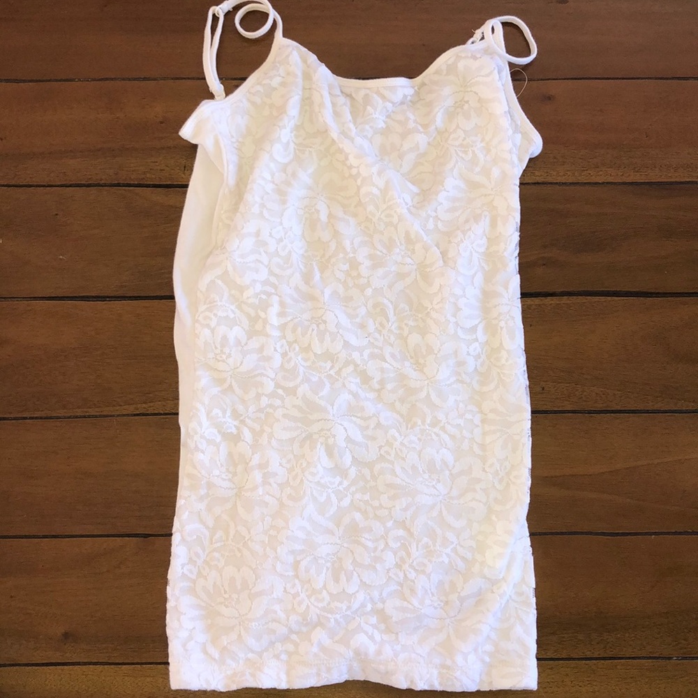 White floral tank top